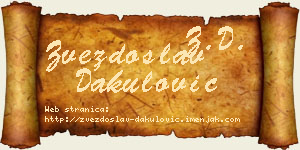 Zvezdoslav Dakulović vizit kartica